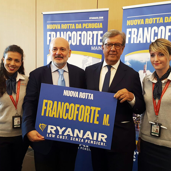 Ryanair: rinnovato l’accordo con Aeroporto Umbria  per i prossimi 5 anni