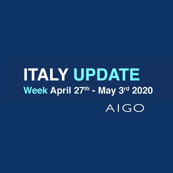 Italy Update, Week April 27 – May 3, 2020