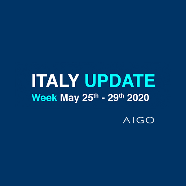Italy Update, 25-29 maggio 2020