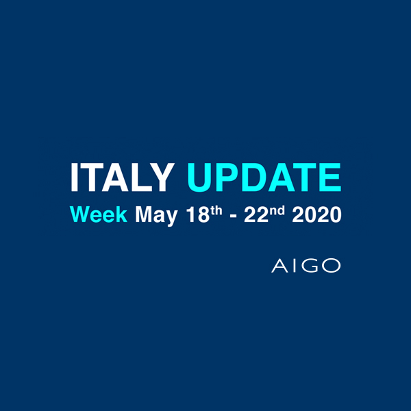 Italy Update – 18-22 maggio 2020